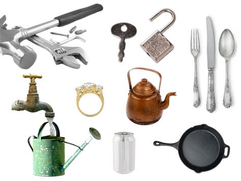 metal items around the house|objects made out of metals.